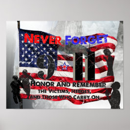 Vergeet nooit 11 september poster