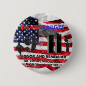 Vergeet nooit 11 september ronde button 5,7 cm (Voorkant)