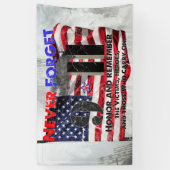 Vergeet nooit 11 september spandoek (Verticaal)