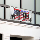 Vergeet nooit 11 september spandoek (Buitenkant Gebouw)