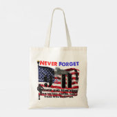 Vergeet nooit 11 september tote bag (Achterkant)