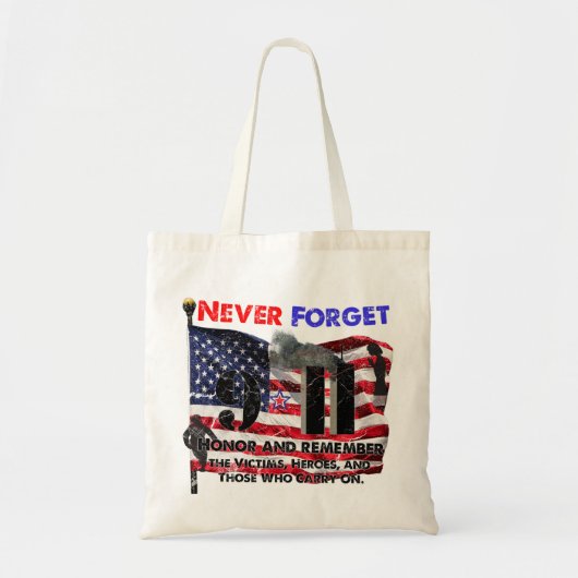 Vergeet nooit 11 september tote bag (Voorkant)