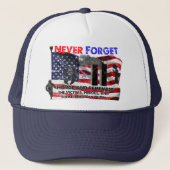 Vergeet nooit 11 september trucker pet (Voorkant)