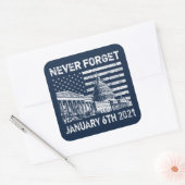 Vergeet nooit 6 januari 2021 - de proteïne Capitol Vierkante Sticker (Envelop)