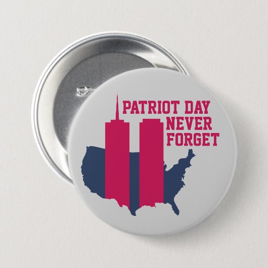 Vergeet nooit 911 20e Jubileum patriotdag 2021 Ronde Button 7,6 Cm (Voorkant /achterkant)