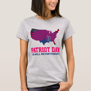 Vergeet nooit 911 20e Jubileum patriotdag 2021 T-shirt