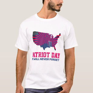 Vergeet nooit 911 20e Jubileum patriotdag 2021 T-shirt