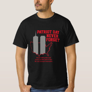 Vergeet nooit 911 20e Jubileum patriotdag 2021 T-shirt