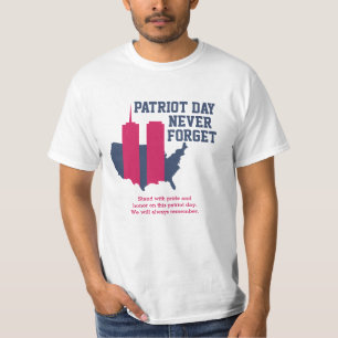 Vergeet nooit 911 20e Jubileum patriotdag 2021 T-shirt