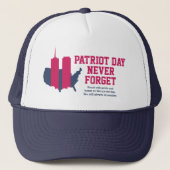 Vergeet nooit 911 20e Jubileum patriotdag 2021 Trucker Pet (Voorkant)