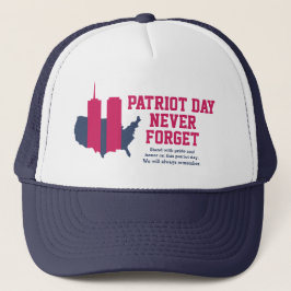Vergeet nooit 911 20e Jubileum patriotdag 2021 Trucker Pet