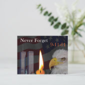 Vergeet nooit 9-11-01 briefkaart (Staand voorkant)