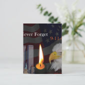 Vergeet nooit 9-11-01 briefkaart (Staand voorkant)