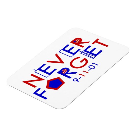 Vergeet nooit 9-11-01 Magneet (Linkerzijde)