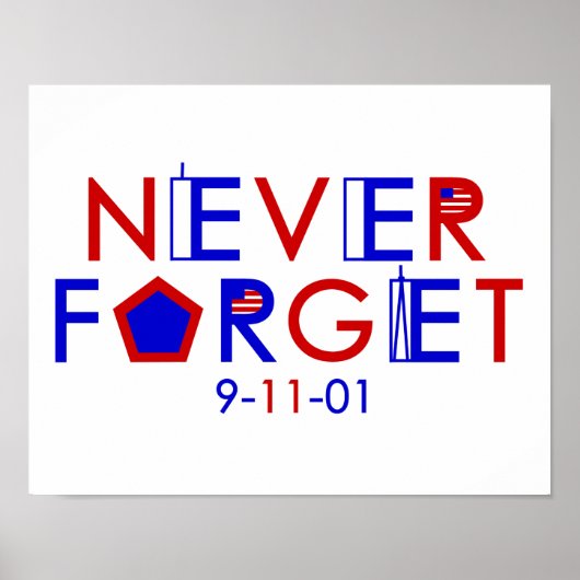 Vergeet nooit 9-11-01 Poster (Voorkant)