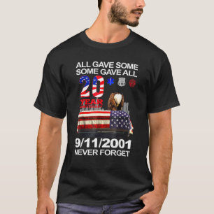 Vergeet nooit 9 11 2001 20e Jubileum brandbestrijd T-shirt