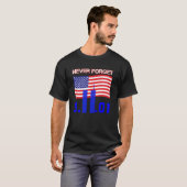 Vergeet nooit 9/11 2001 t-shirt (Voorkant volledig)