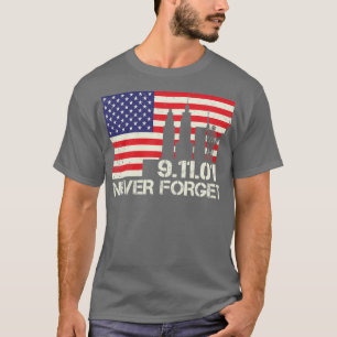 Vergeet nooit 9 11 20e Jubileum patriotdag 202 T-shirt