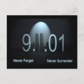 Vergeet nooit 9/11 Briefkaart (Voorkant)