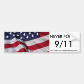 VERGEET NOOIT 9/11 bumpersticker (Voorkant)