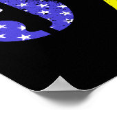 Vergeet nooit 9 11 gele lint poster (Hoek)