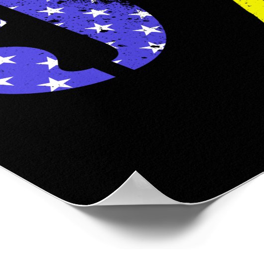 Vergeet nooit 9 11 gele lint poster (Hoek)