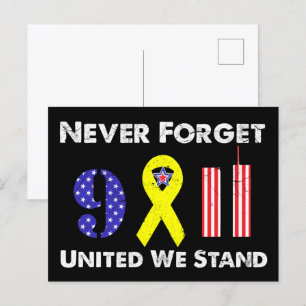 Vergeet nooit 9 11 Verenigde Staten. Briefkaart