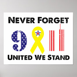 Vergeet nooit 9 11 Verenigde Staten. Poster