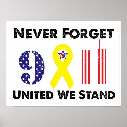 Vergeet nooit 9 11 Verenigde Staten. Poster (Voorkant)
