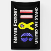 Vergeet nooit 9 11 Verenigde Staten. Spandoek (Verticaal)