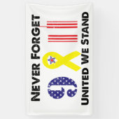 Vergeet nooit 9 11 Verenigde Staten. Spandoek (Verticaal)