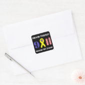 Vergeet nooit 9 11 Verenigde Staten. Vierkante Sticker (Envelop)