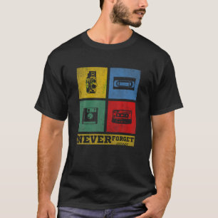 Vergeet nooit Cassettebandje VHS Gamer Old School T-shirt