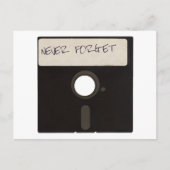 Vergeet nooit computerdiskettes briefkaart (Voorkant)