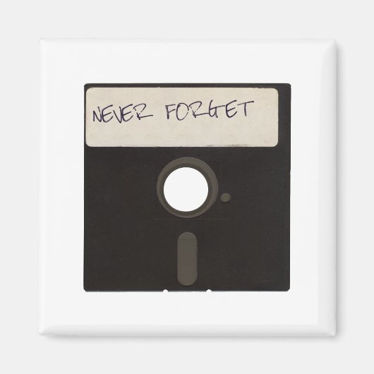 Vergeet nooit computerdiskettes magneet (Voorkant)