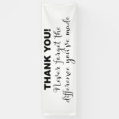 Vergeet nooit dankjewel waardering spandoek (Verticaal)