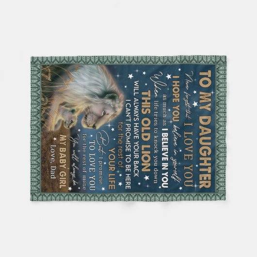 Vergeet nooit dat ik van je hou... fleece deken (Voorkant (Horizontaal))