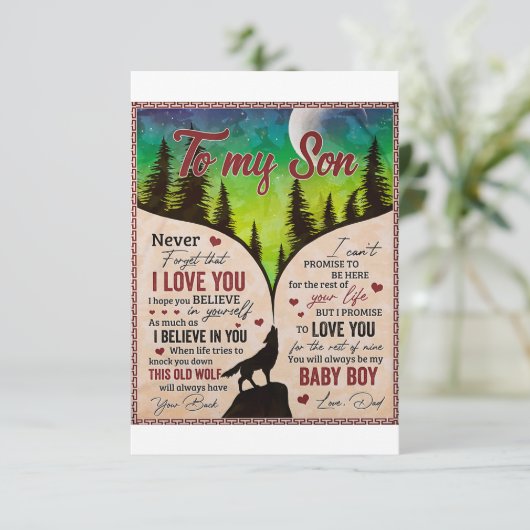 Vergeet nooit dat ik van jou hou... bedankkaart (Staand voorkant)