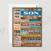 Vergeet nooit dat ik van jou hou - papa is een zoo briefkaart (Voorkant / Achterkant)