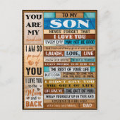 Vergeet nooit dat ik van jou hou - papa is een zoo briefkaart (Voorkant)