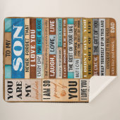 Vergeet nooit dat ik van jou hou - papa is een zoo sherpa deken (Voorkant (horizontaal))