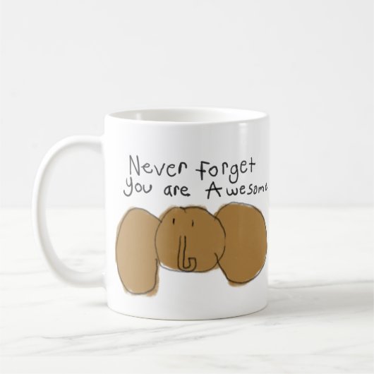 vergeet nooit dat je geweldige olifantenMok bent Koffiemok (Links)