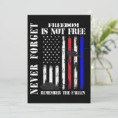 Vergeet nooit dat vrijheid geen vrije veteraan-her kaart (Staand voorkant)