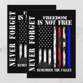 Vergeet nooit dat vrijheid geen vrije veteraan-her kaart (Voorkant / Achterkant)