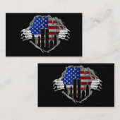 Vergeet nooit de Amerikaanse vlag van 21 jaar oud Visitekaartje (Voorkant / Achterkant)