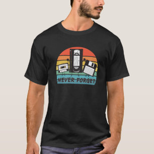 Vergeet nooit de Cassettebandje van de Retro VHS T-shirt