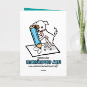 Vergeet nooit de Olifant u kaardt dankt Bedankkaart (Achterkant)