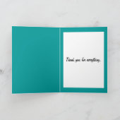 Vergeet nooit de Olifant u kaardt dankt Bedankkaart (Binnen)