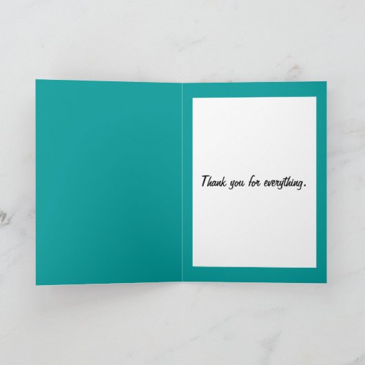 Vergeet nooit de Olifant u kaardt dankt Bedankkaart (Binnen)