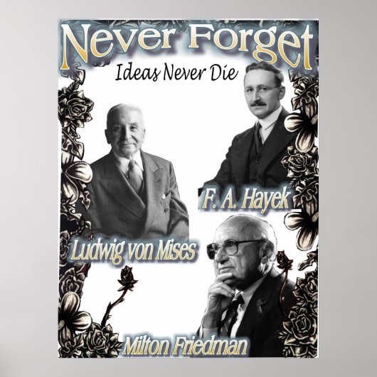 Vergeet nooit de Oostenrijkers Hayek, Friedman, Mi Poster (Voorkant)